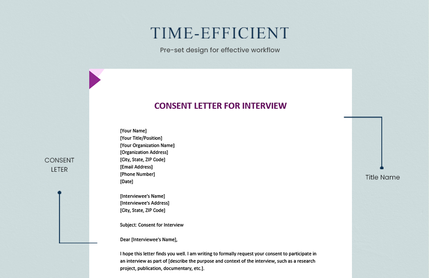 Consent Letter For Interview