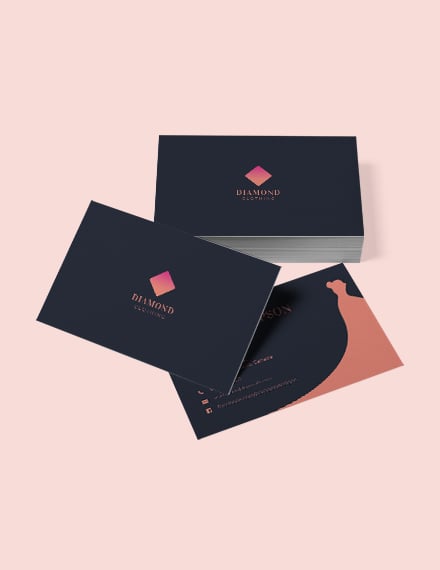 Sample Simple Fashion Designer Business Card