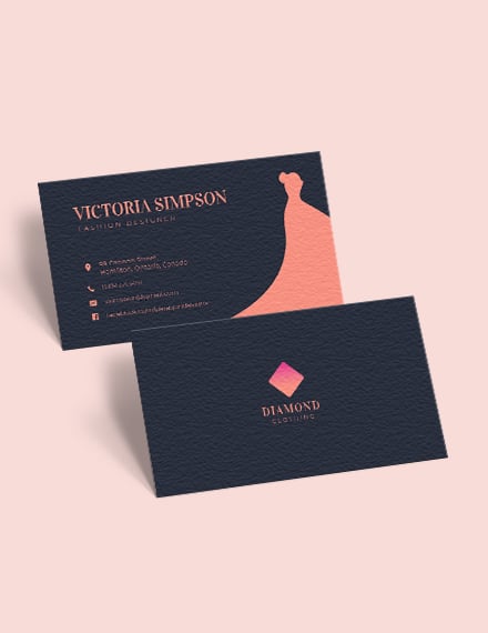 Simple Fashion Designer Business Card Download