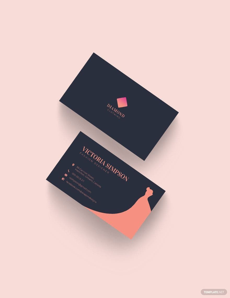 Simple Fashion Designer Business Card Template