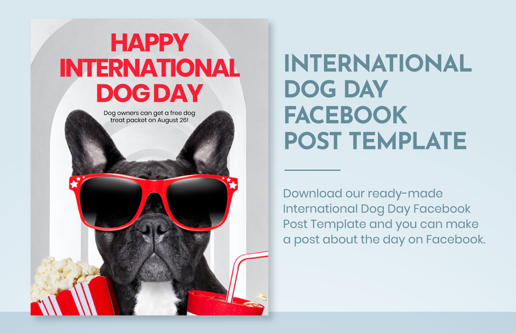 International Dog Day  Facebook Post Template