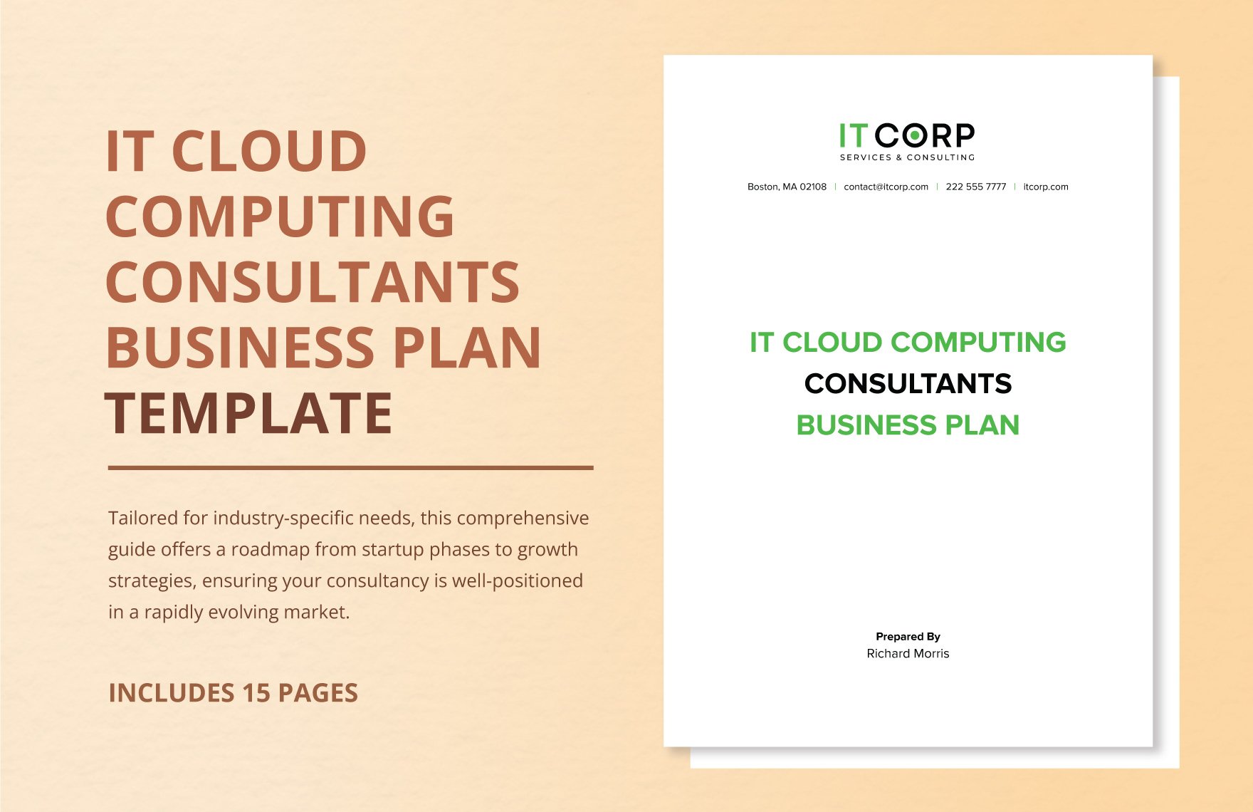 IT Cloud Computing Consultants Business Plan Template in Word, Google Docs, PDF