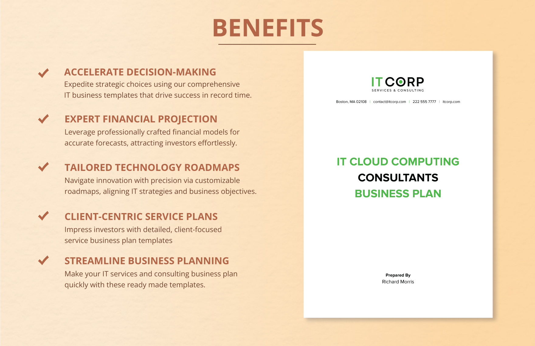 IT Cloud Computing Consultants Business Plan Template