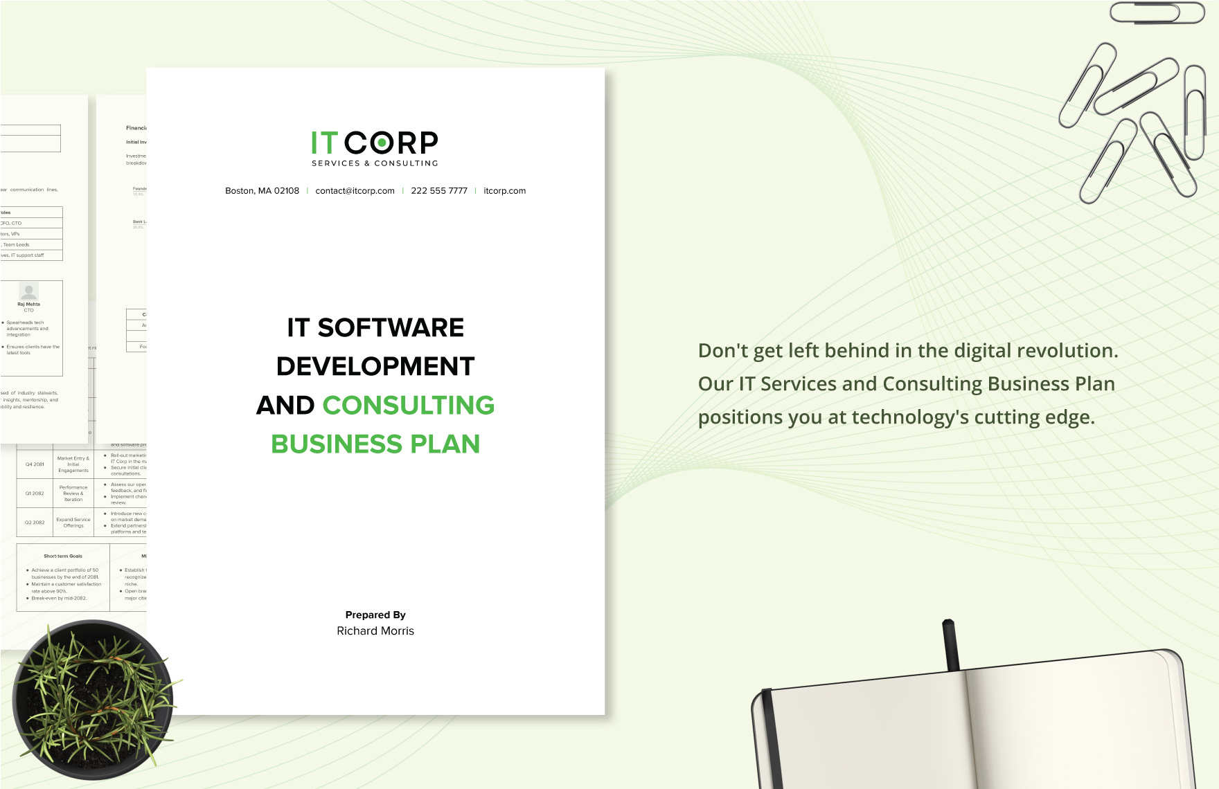 IT Software Development & Consulting Business Plan Template