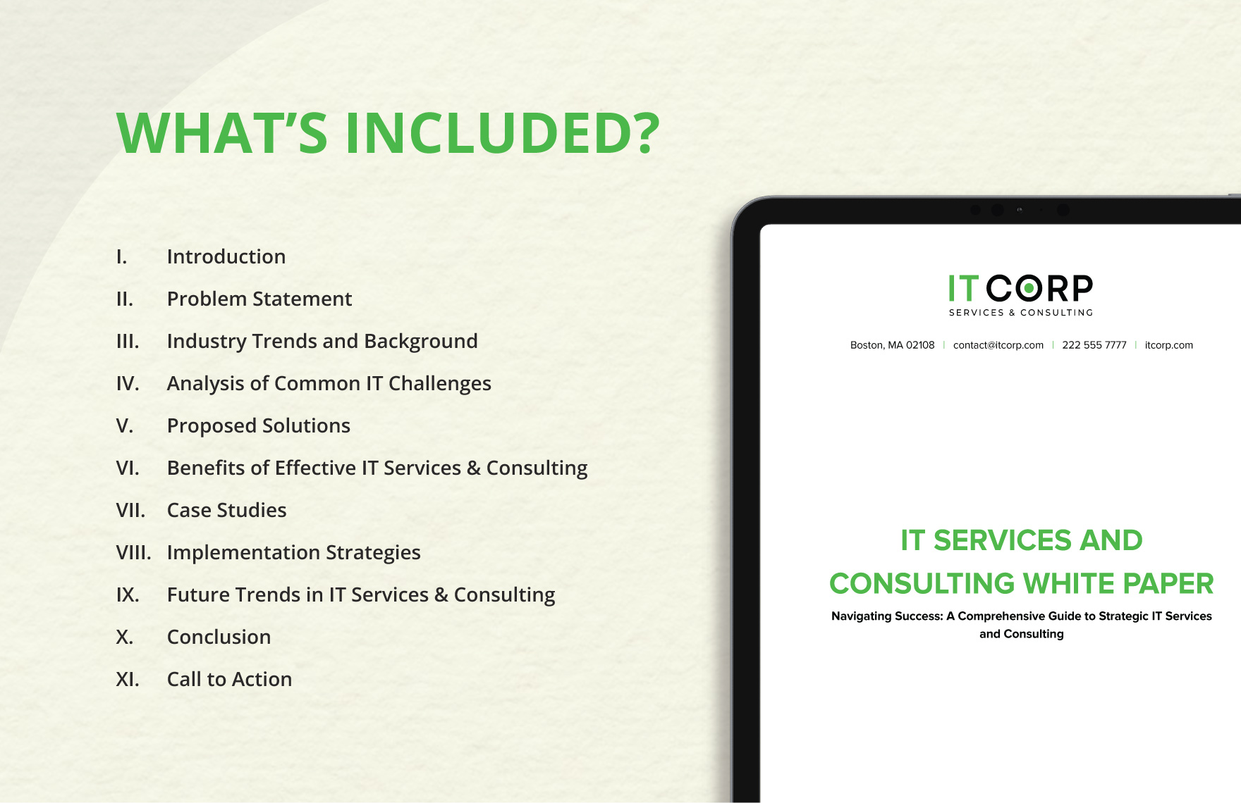 IT Services and Consulting White Paper Template