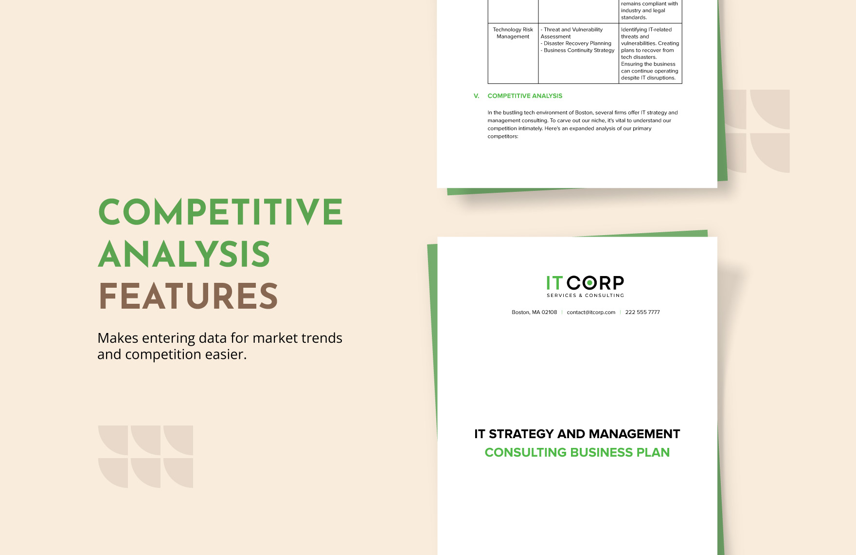 IT Strategy & Management Consulting Business Plan Template