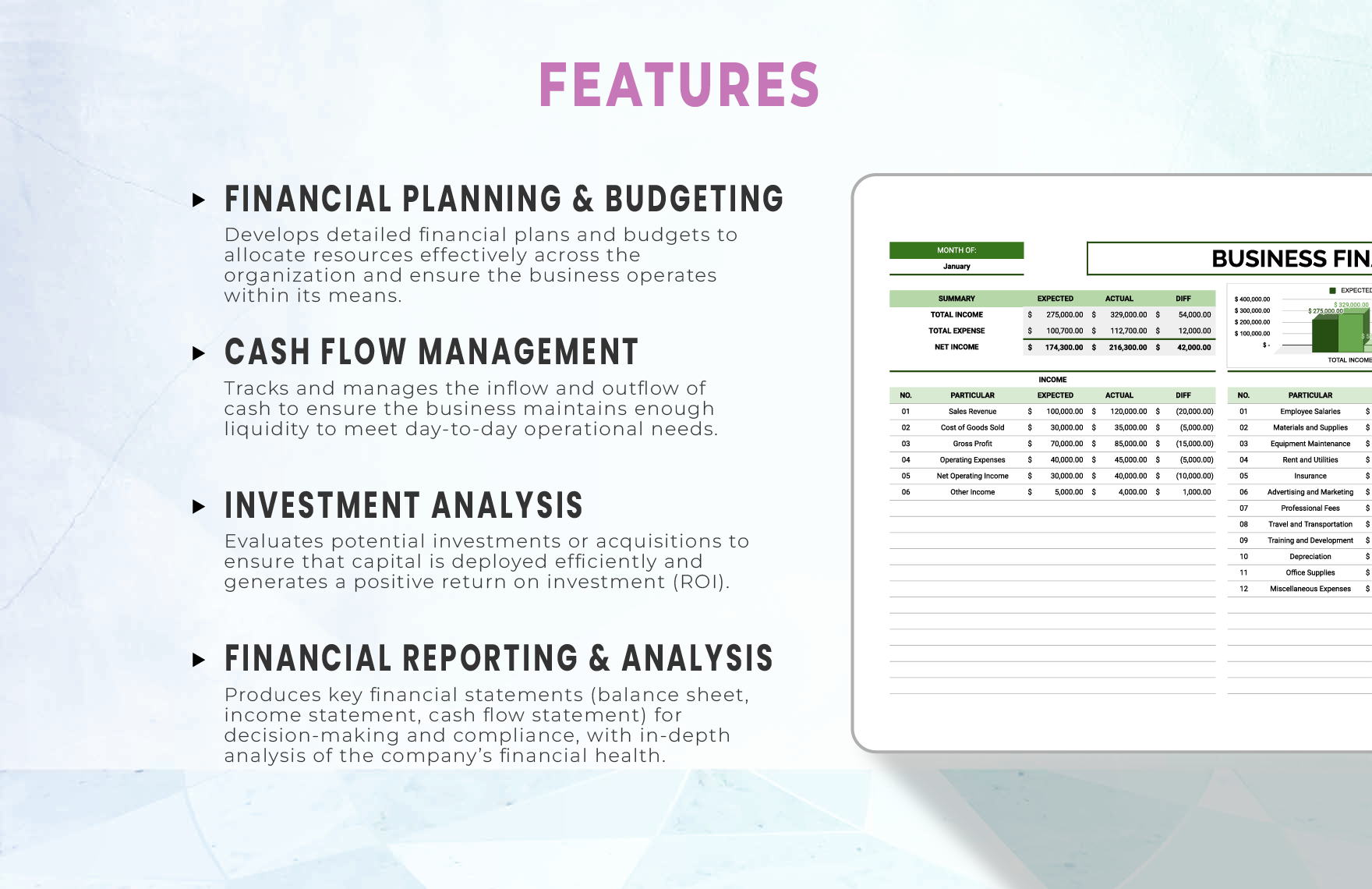 Business Finance Template