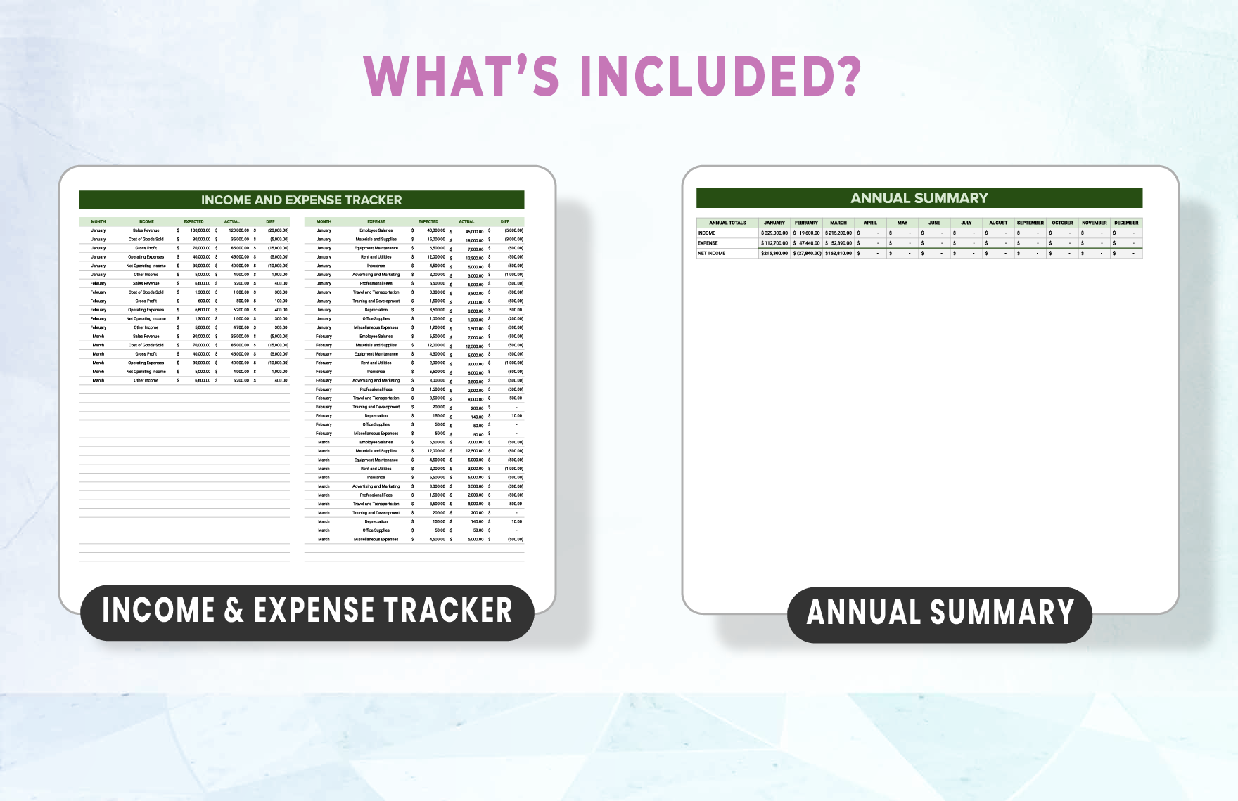 Business Finance Template