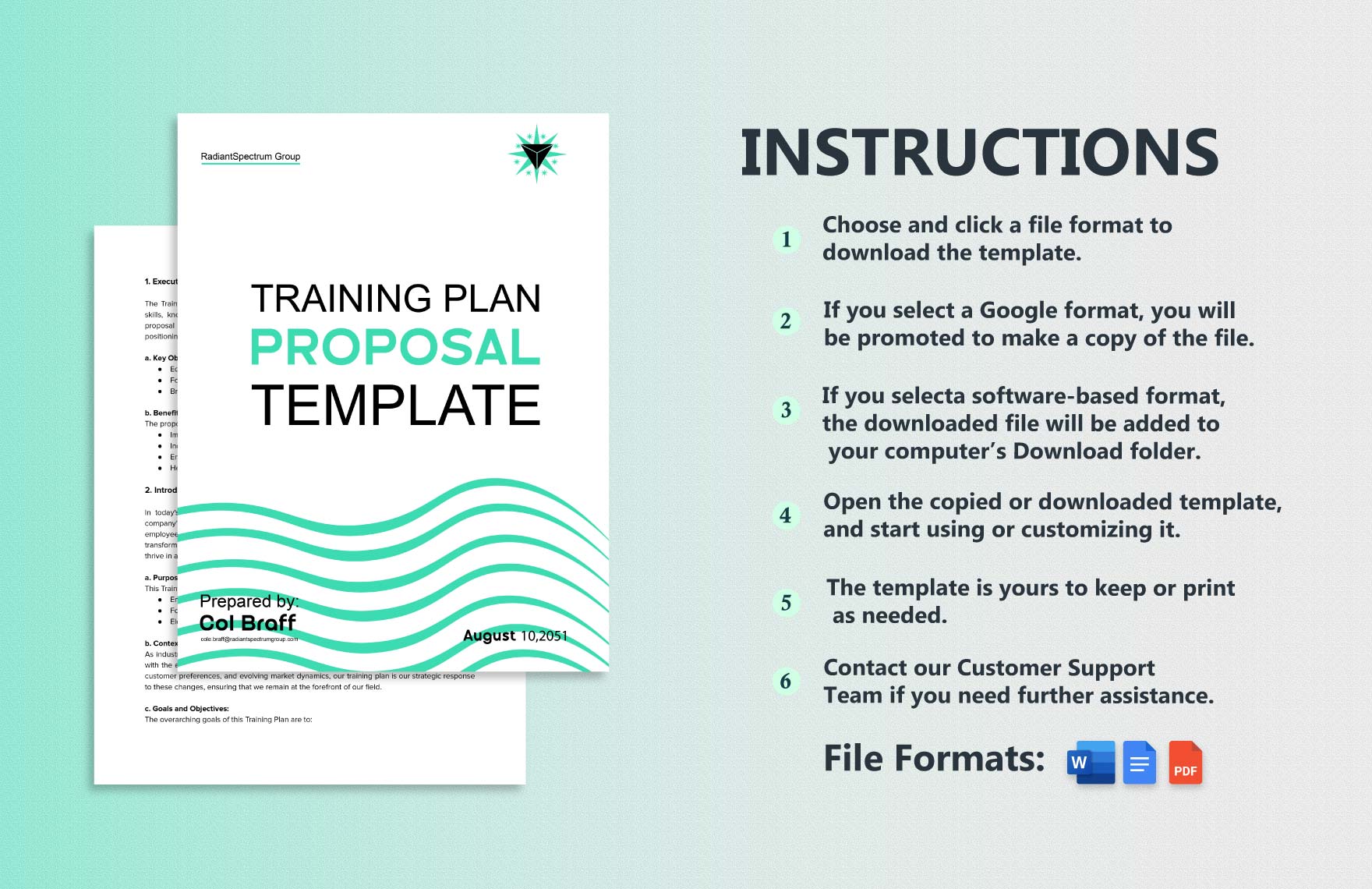 Training Plan Proposal Template