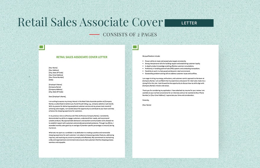 Retail Sales Associate Cover Letter