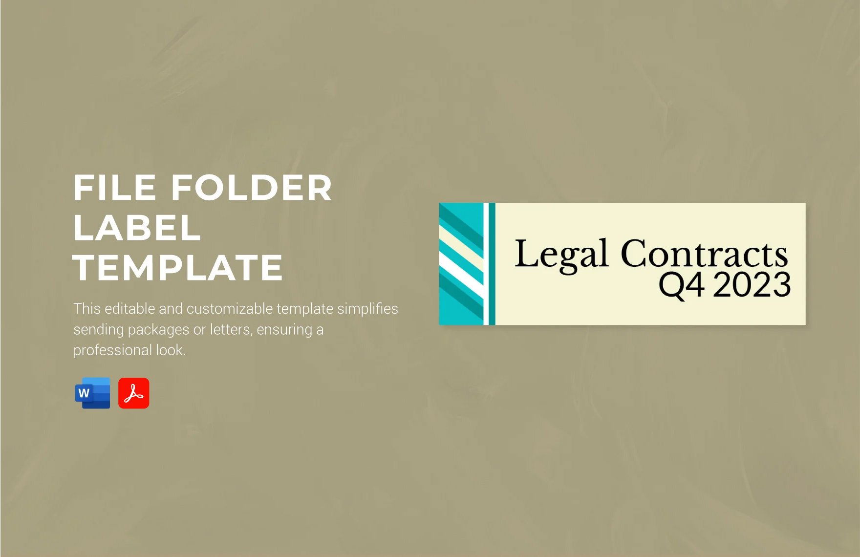 File Folder Label Template in Word, PDF