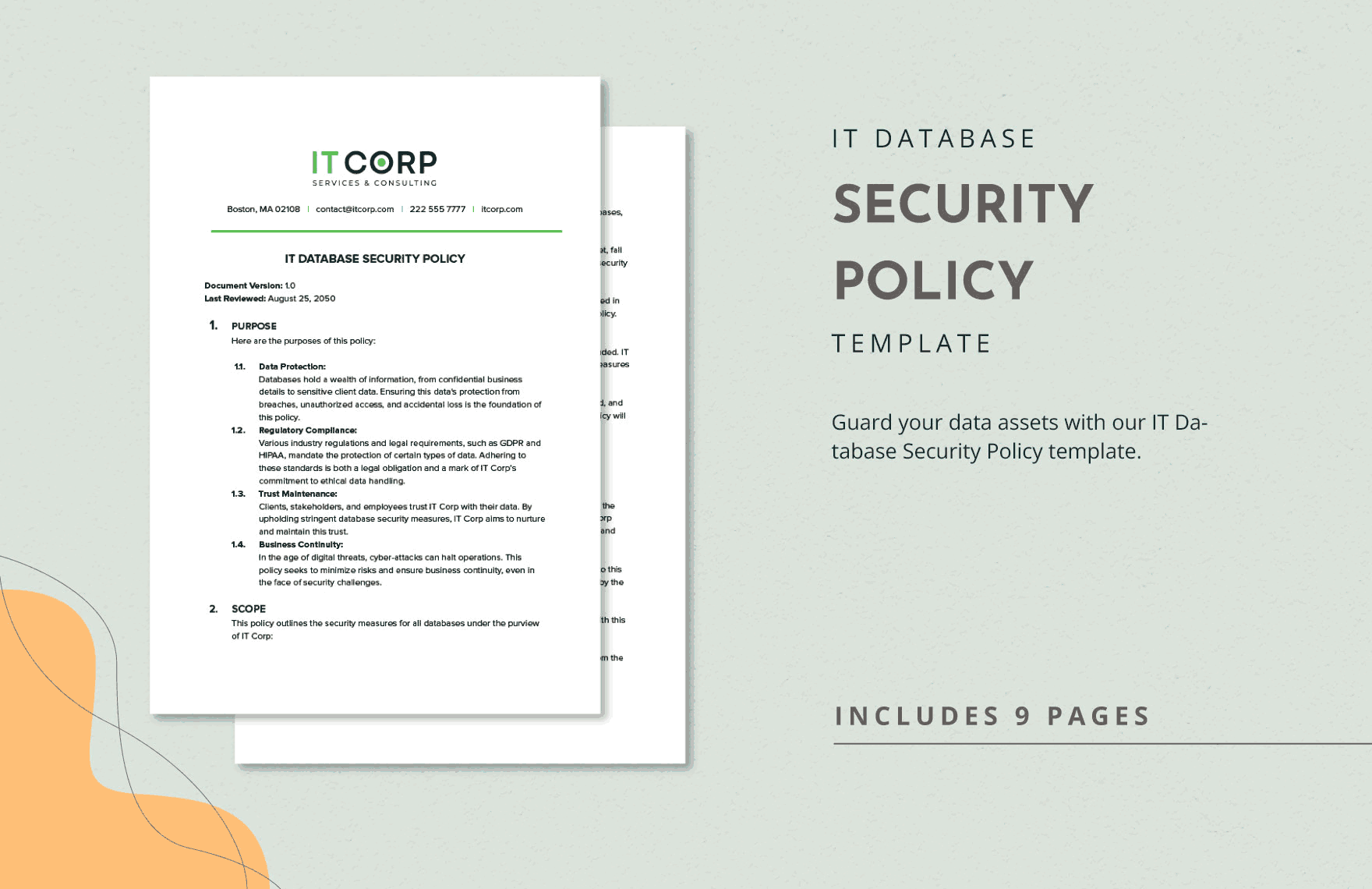IT Database Security Policy Template in Word, Google Docs, PDF