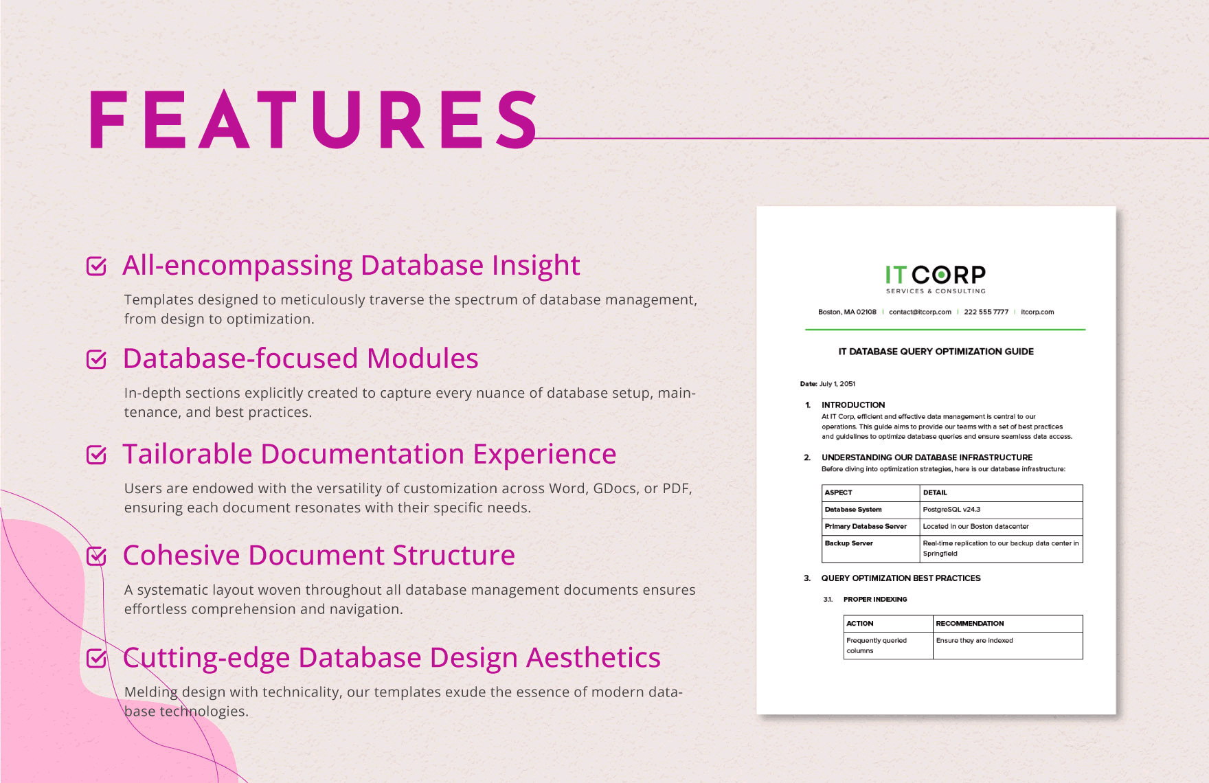 IT Database Query Optimization Guide Template