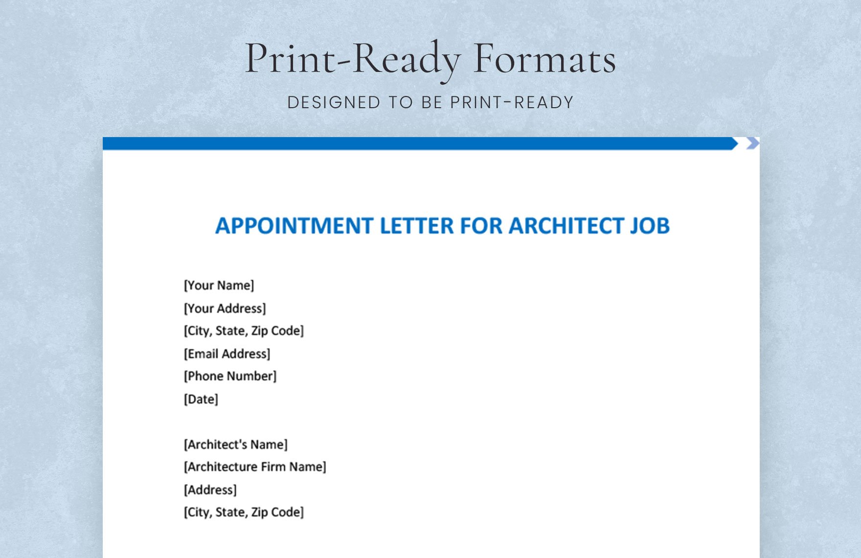 Appointment Letter for Architect Job