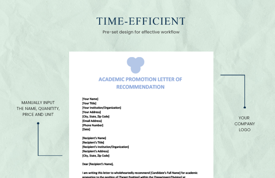 academic promotion letter of recommendation