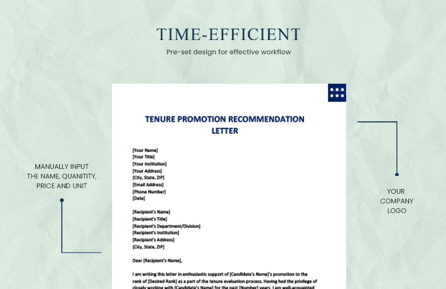tenure promotion recommendation letter