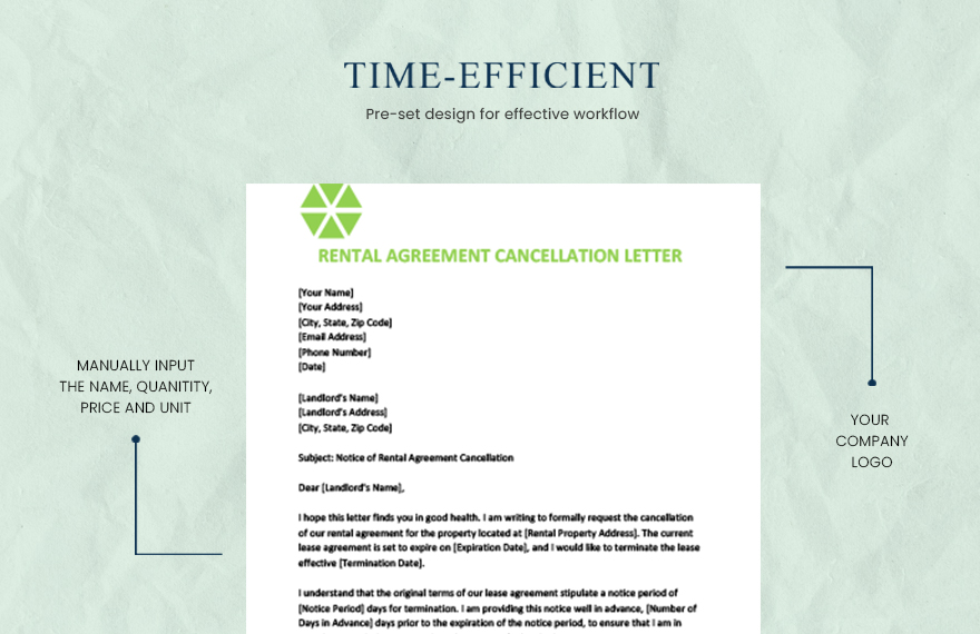 rental agreement cancellation letter