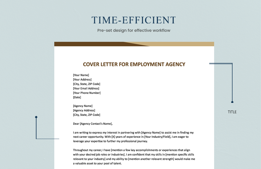 Cover Letter For Employment Agency