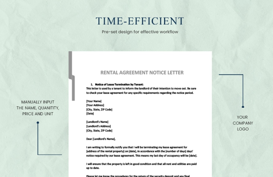 Rental agreement notice letter