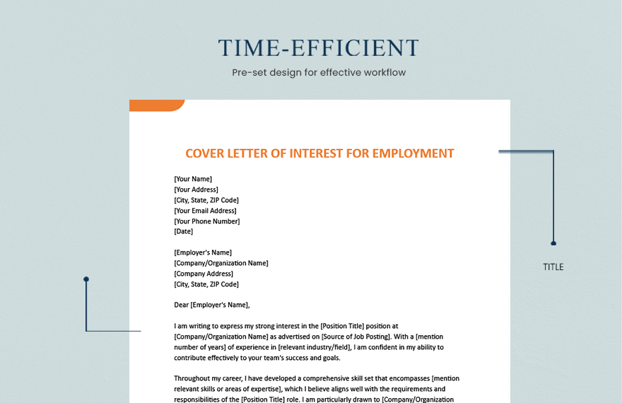 Cover Letter Of Interest For Employment
