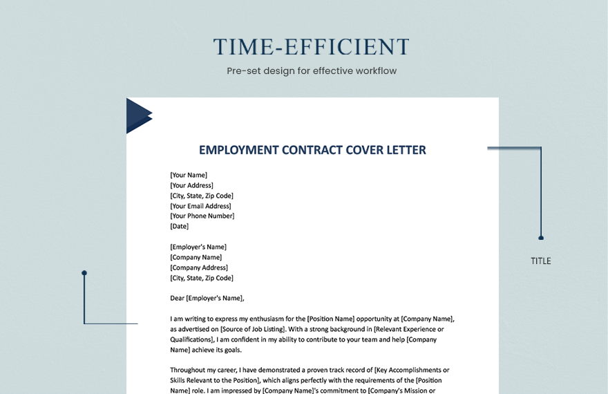 Employment Contract Cover Letter