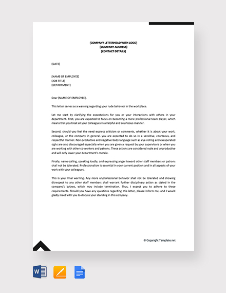 free-warning-letter-for-rude-behavior-template-download-2538-letters