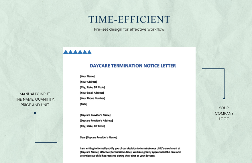 Daycare termination notice letter