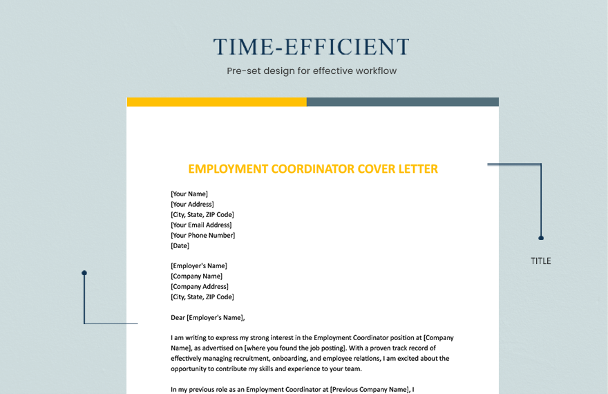 Employment Coordinator Cover Letter