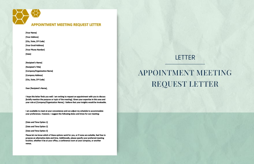 Free Appointment meeting request letter