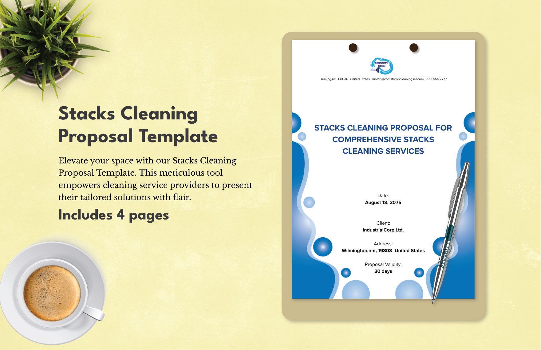 Stacks Cleaning Proposal Template
