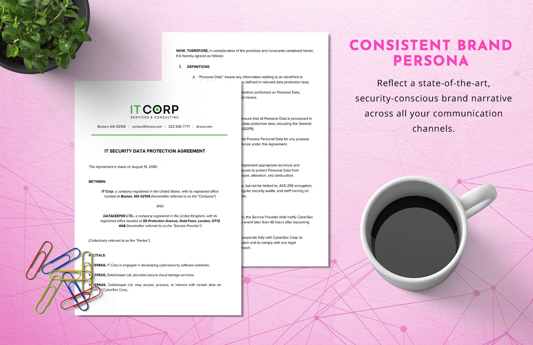 IT Security Data Protection Agreement Template