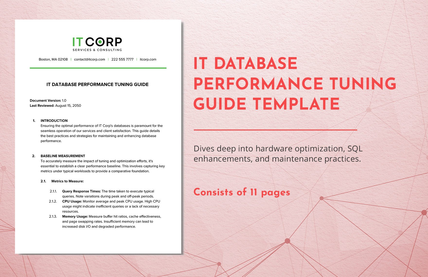 IT Database Performance Tuning Guide Template