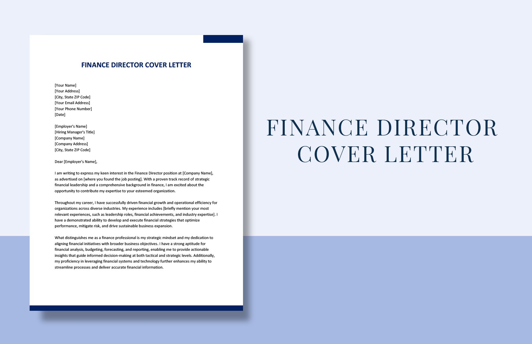 Finance Director Cover Letter