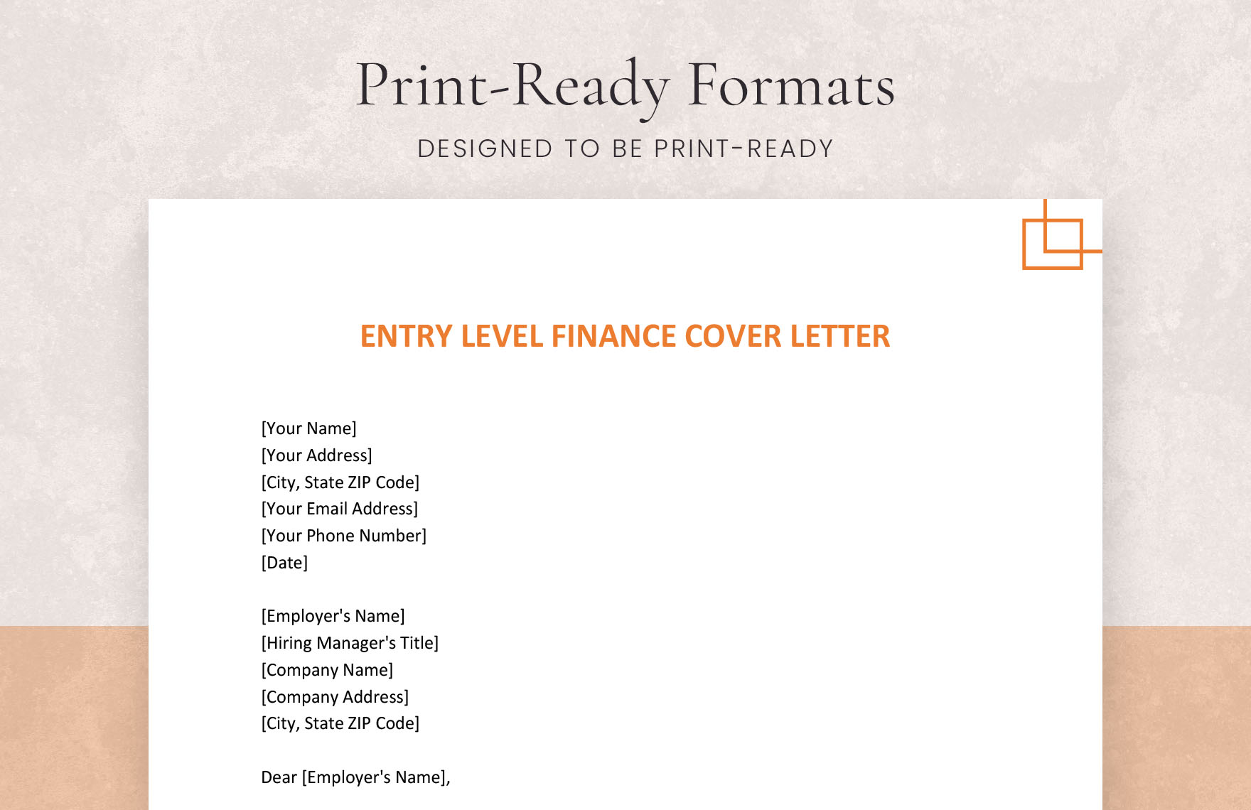 Entry Level Finance Cover Letter