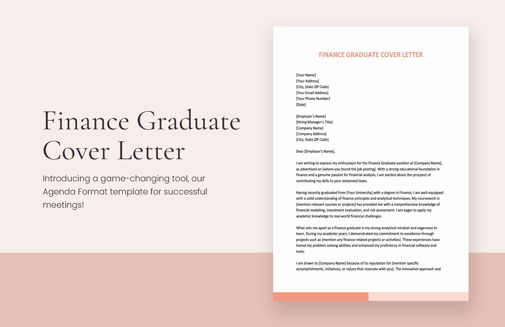 Finance Graduate Cover Letter in Word, Google Docs