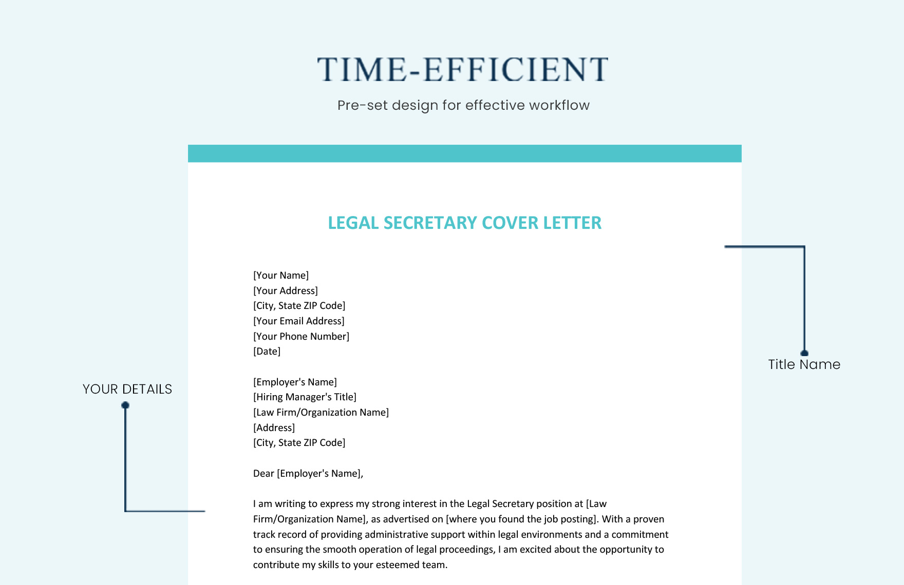 Legal Secretary Cover Letter