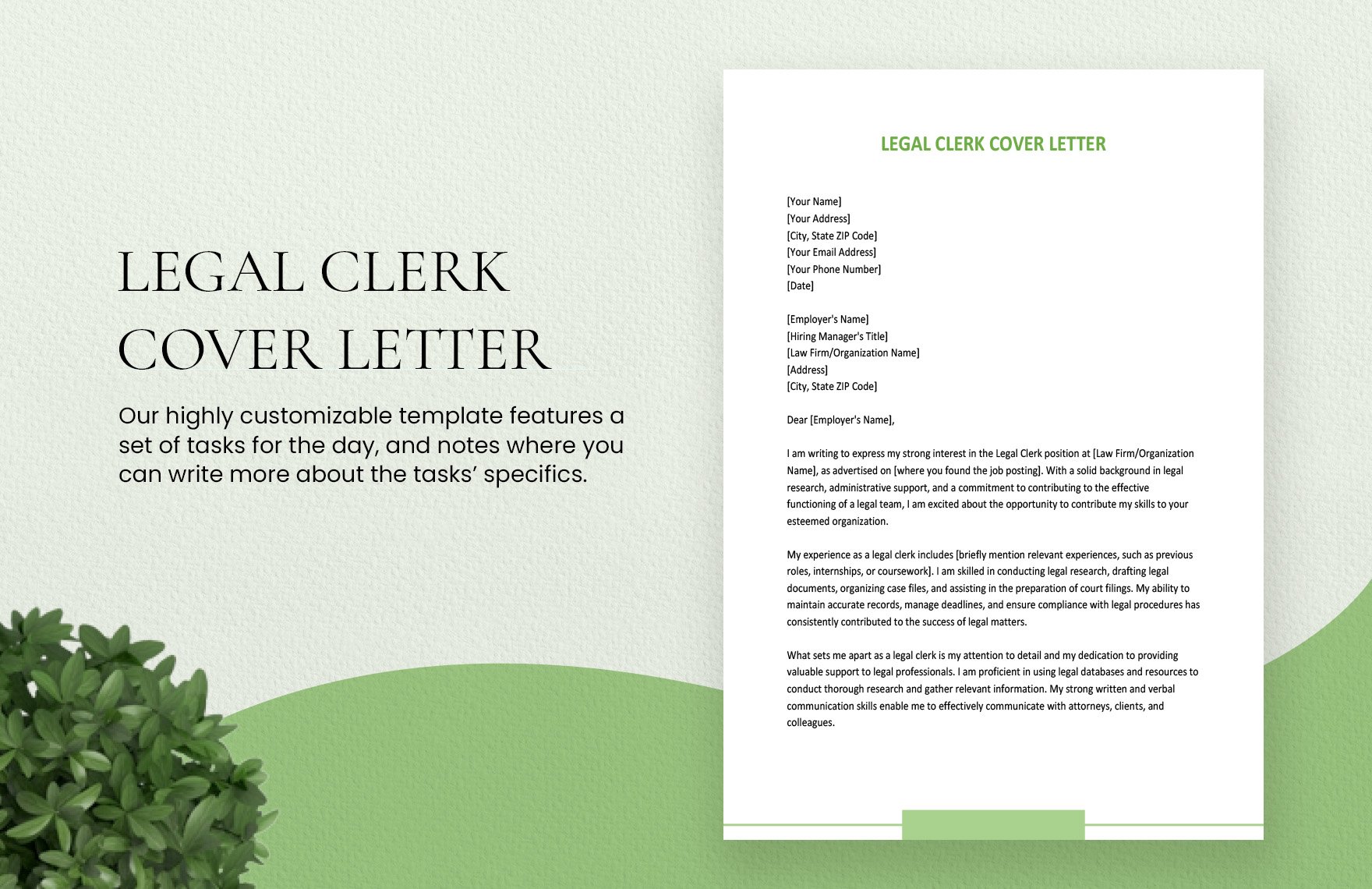 Legal Clerk Cover Letter