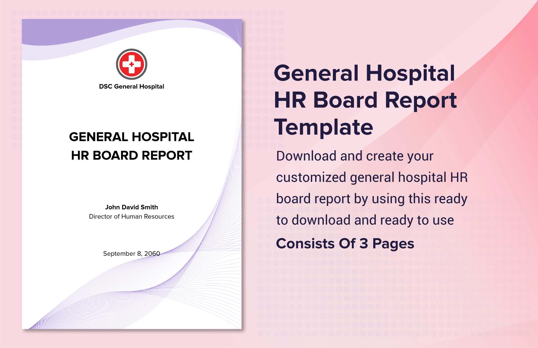 General Hospital HR Board Report Template