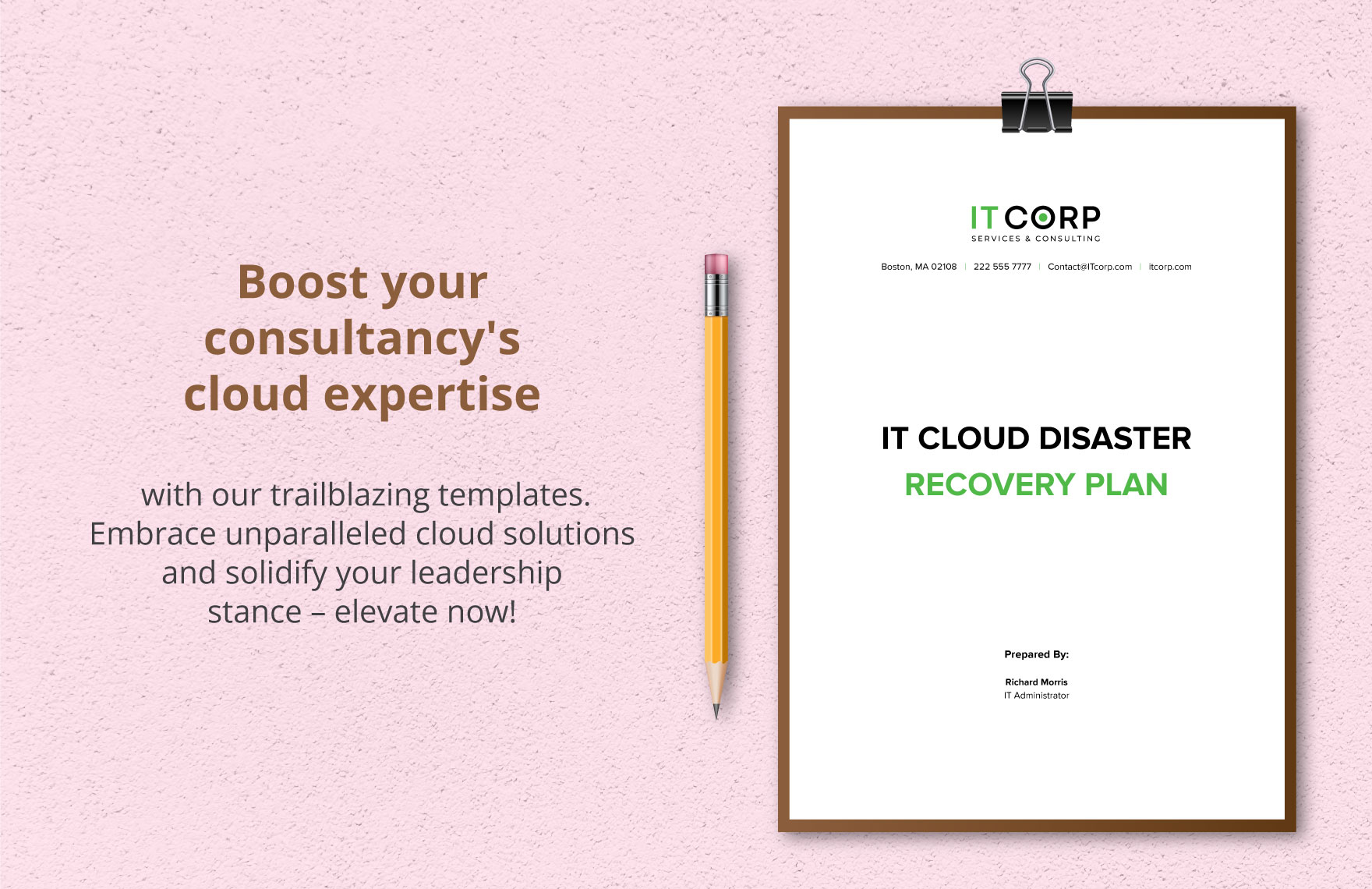 IT Cloud Disaster Recovery Plan Template