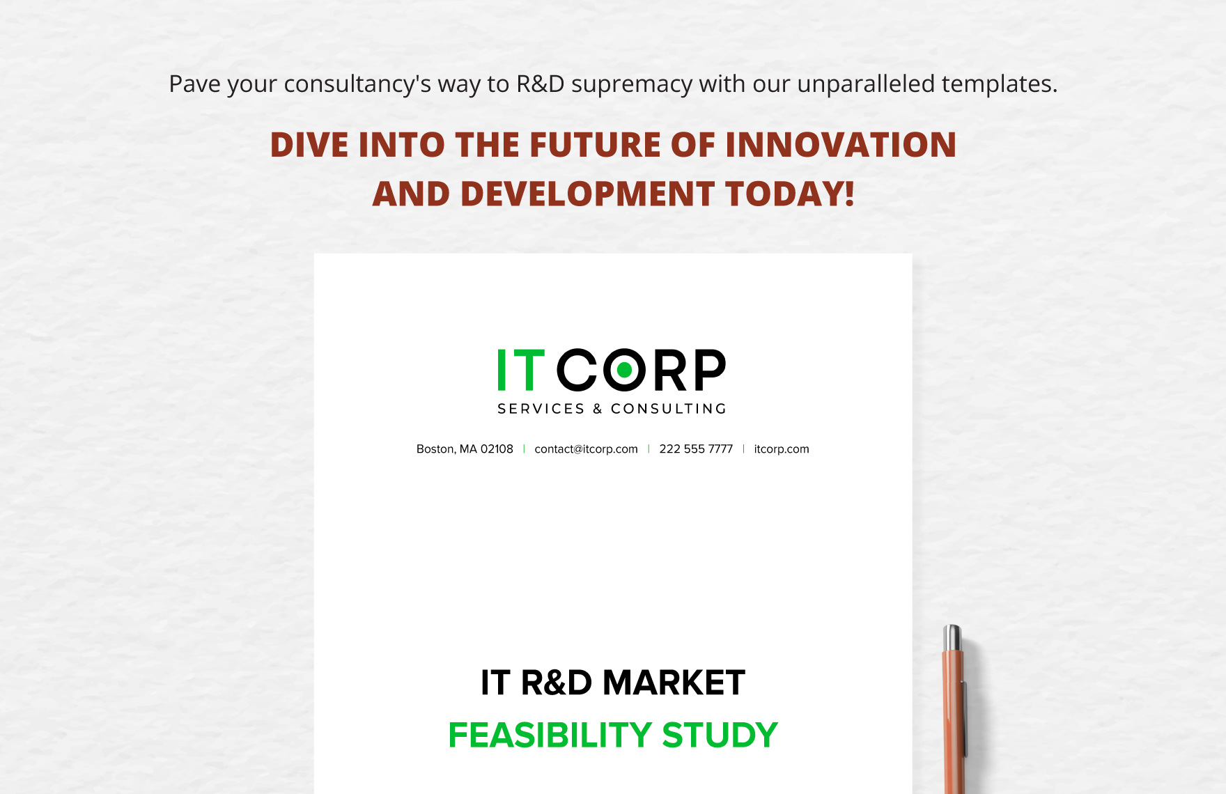 IT R&D Market Feasibility Study Template