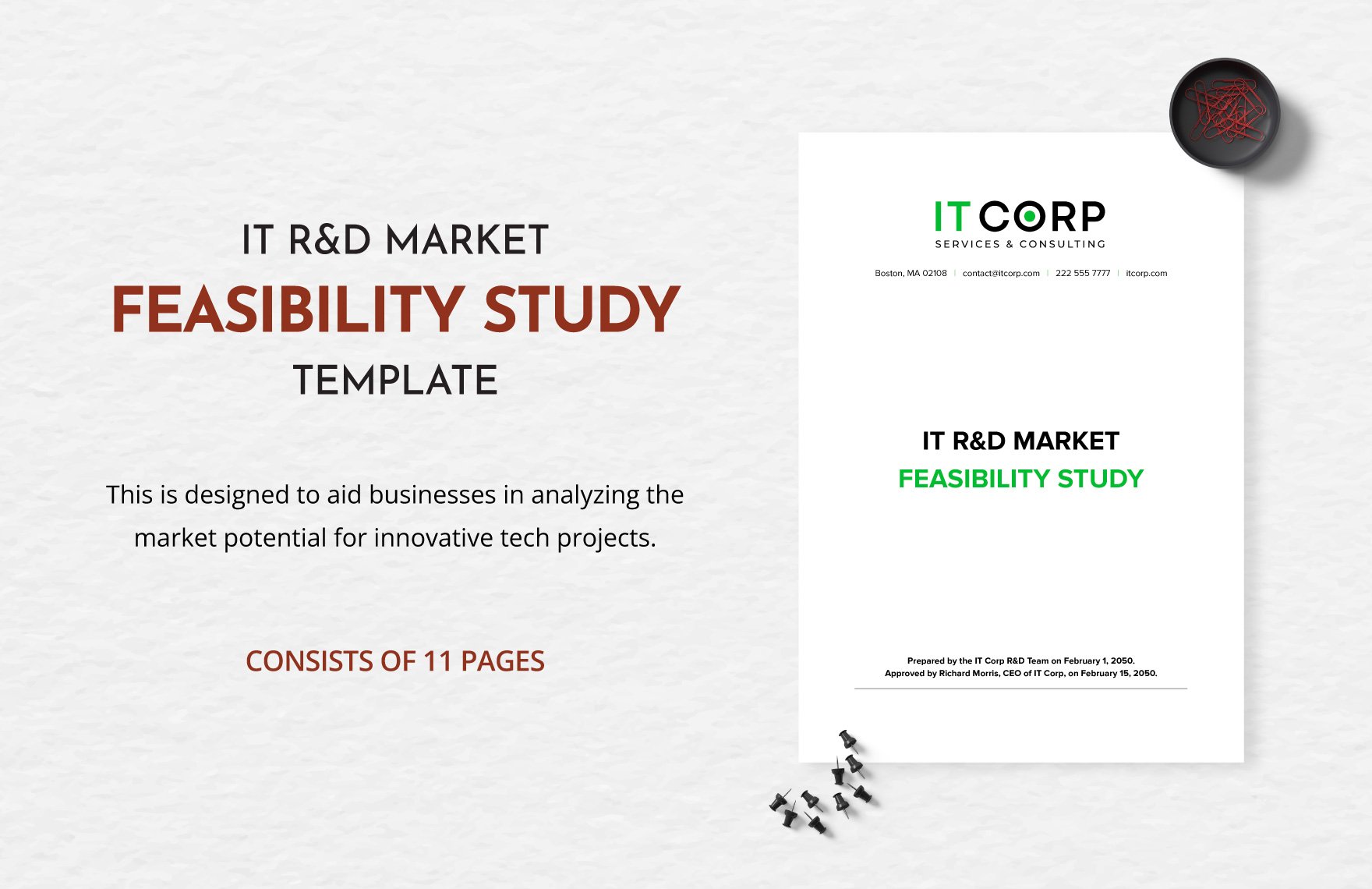 IT R&D Market Feasibility Study Template in Word, Google Docs, PDF