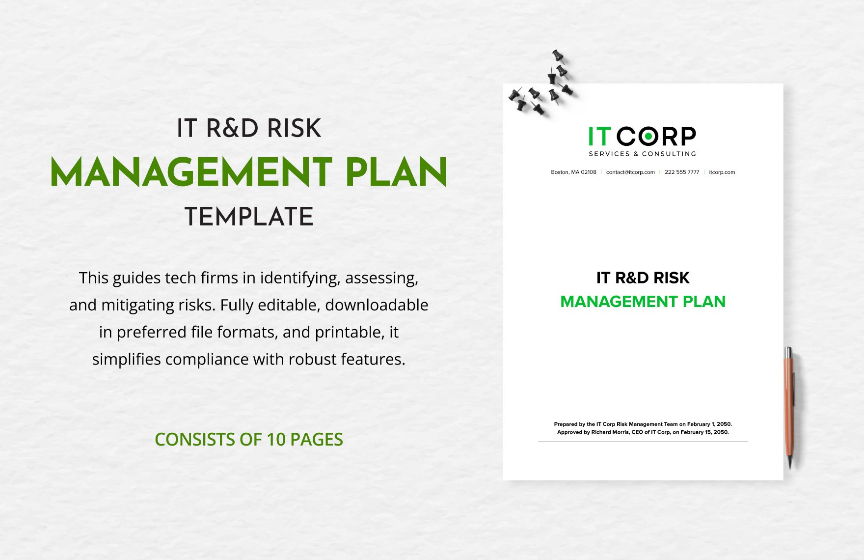 IT R&D Risk Management Plan Template