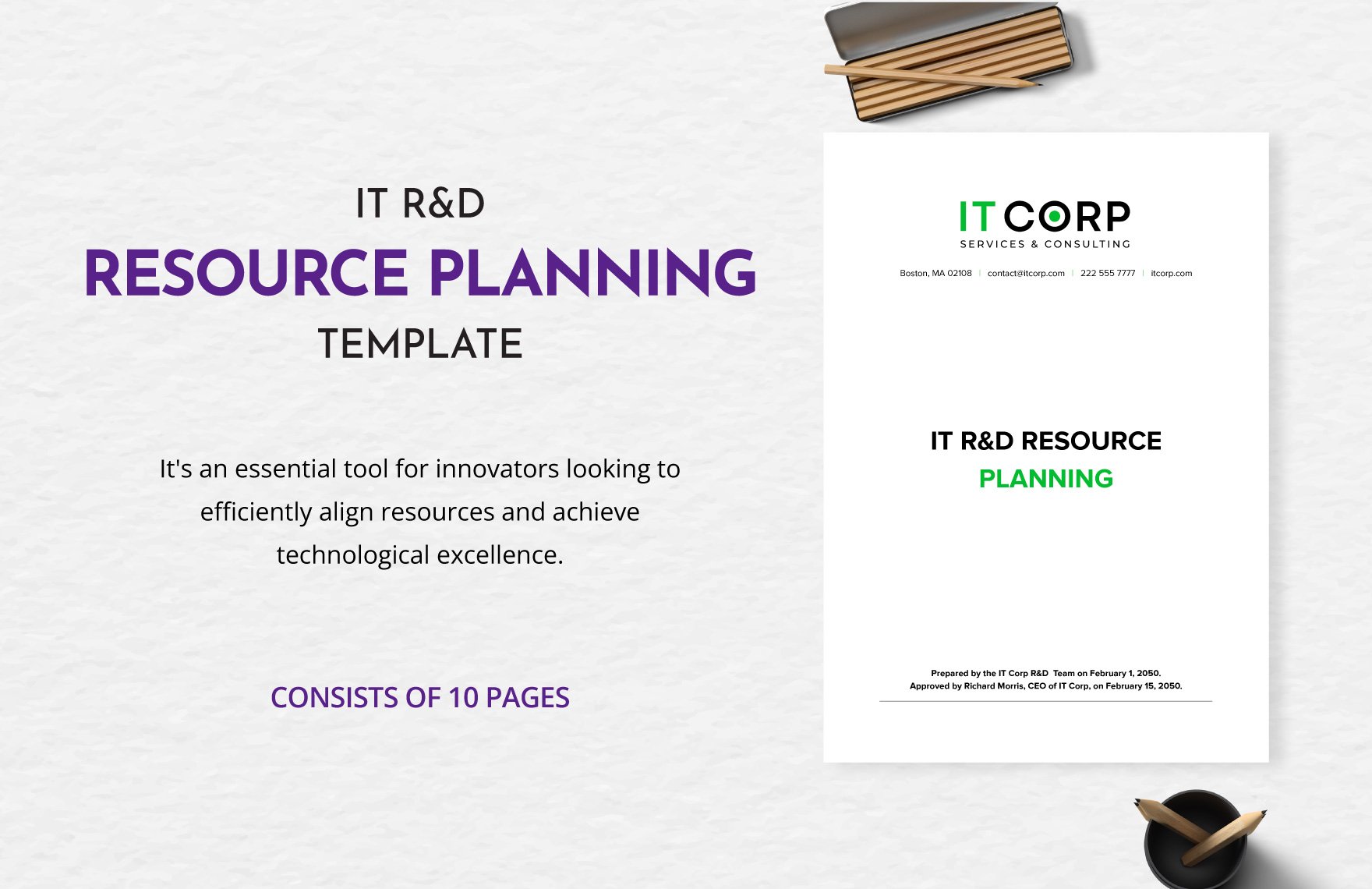 IT R&D Resource Planning Template in Word, Google Docs, PDF