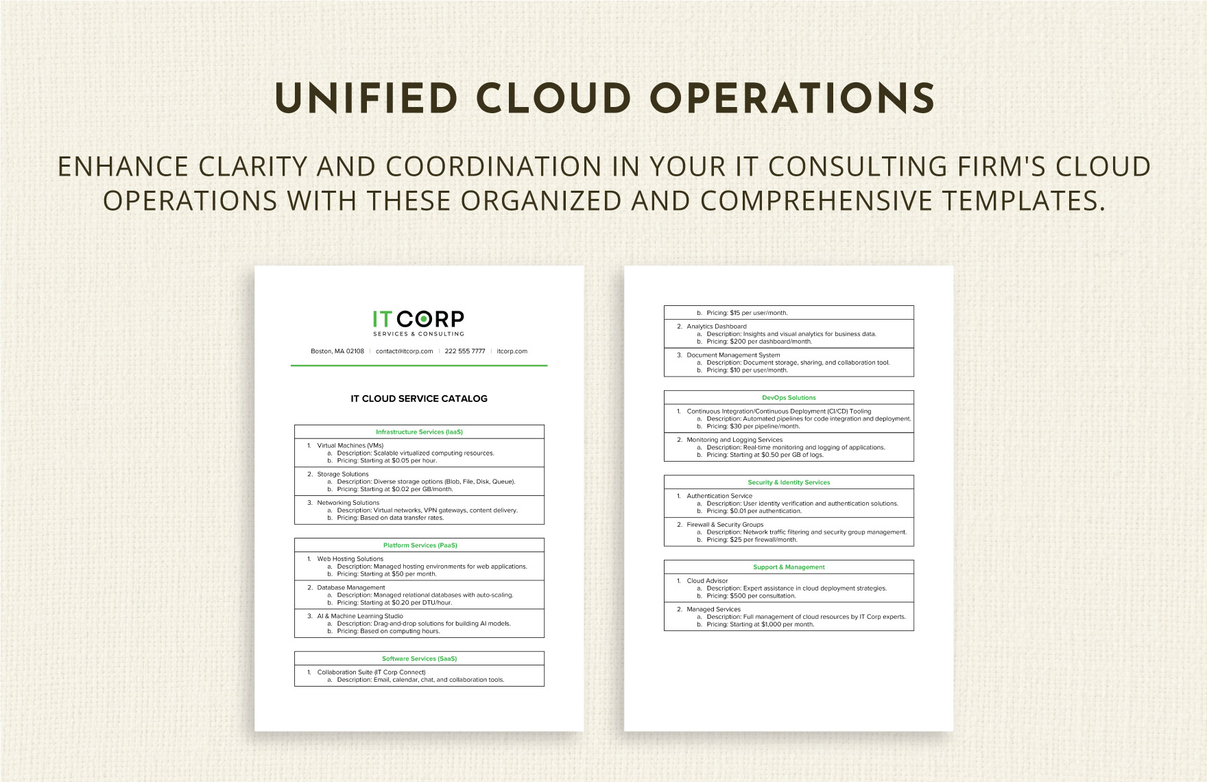 IT Cloud DevOps Collaboration Guide Template