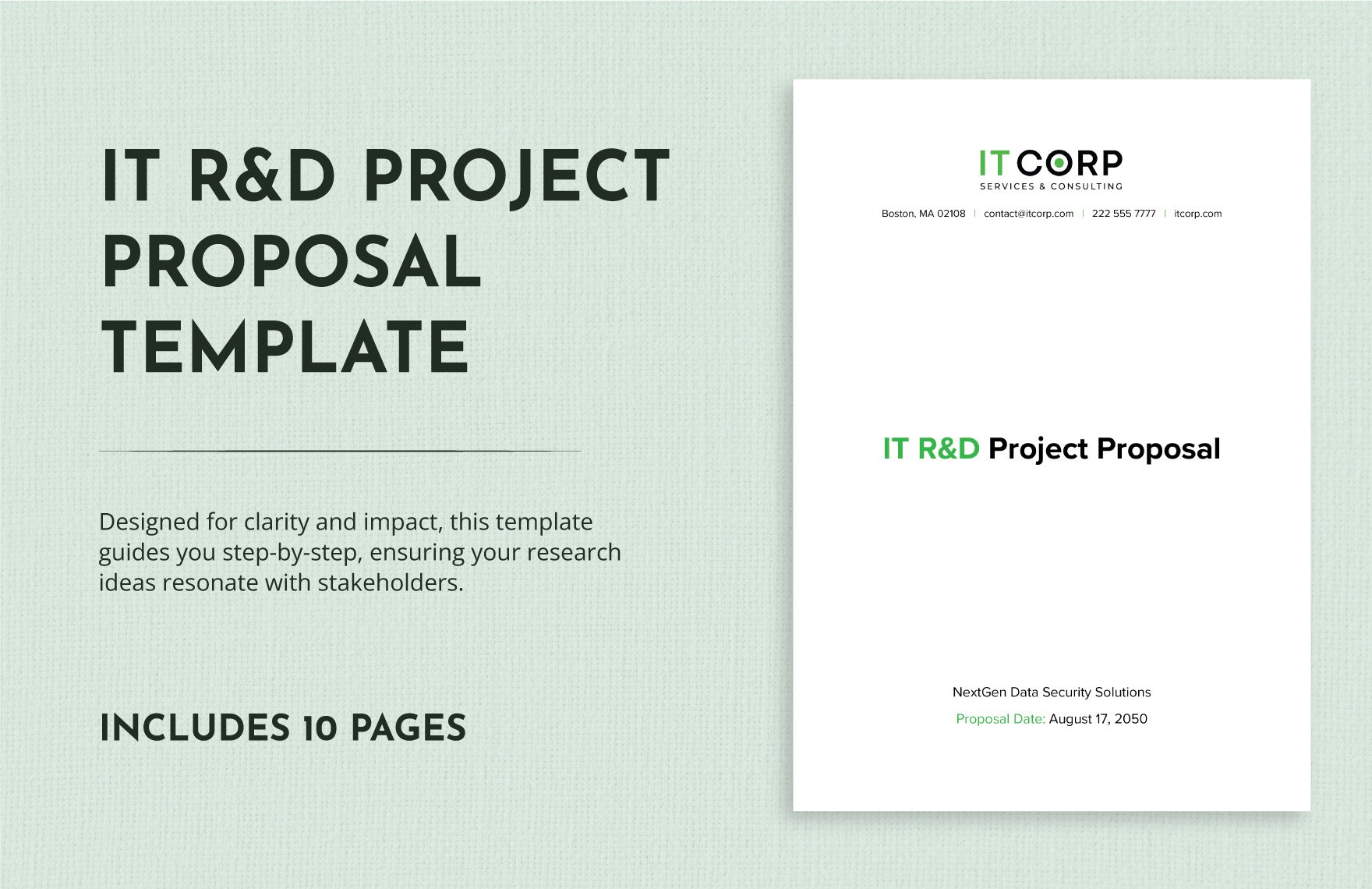 IT R&D Project Proposal Template