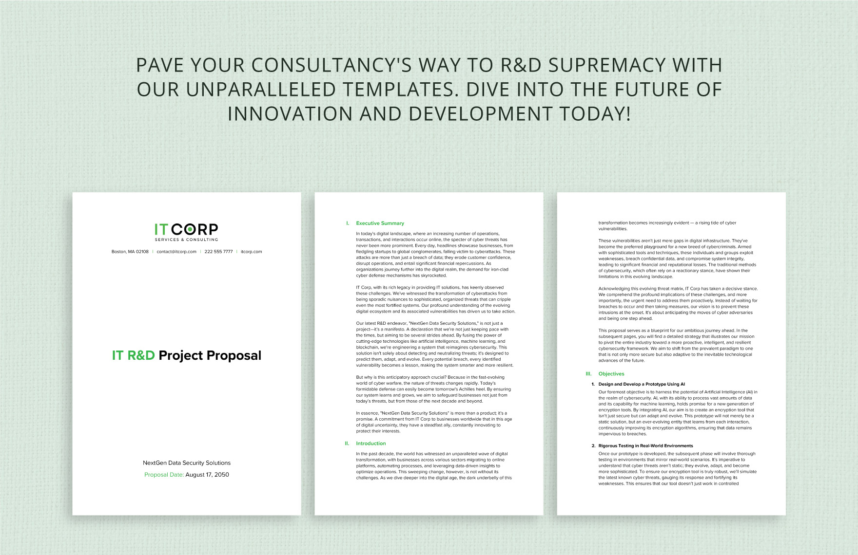 IT RD Project Proposal Template