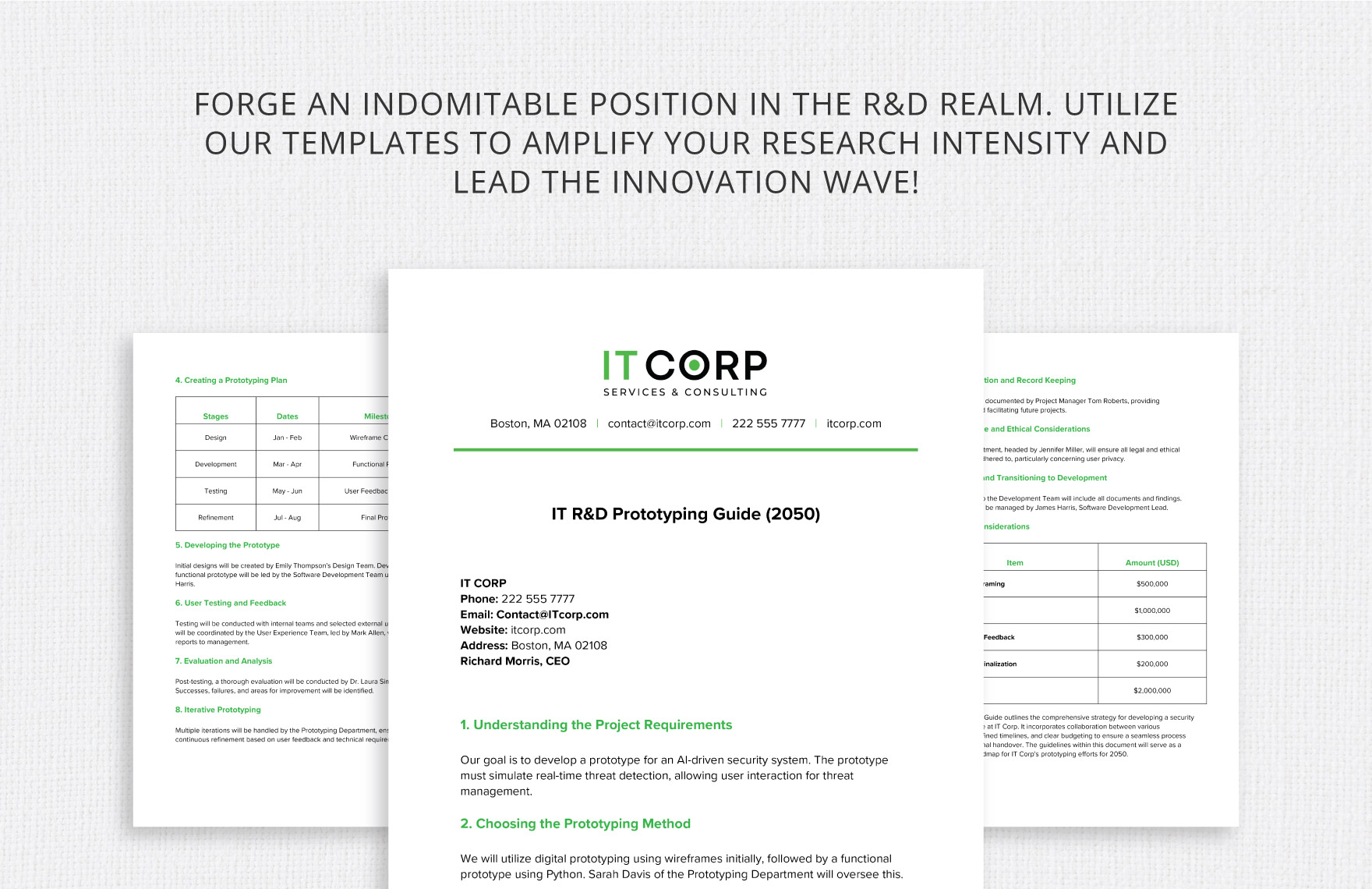 IT R&D Prototyping Guide Template