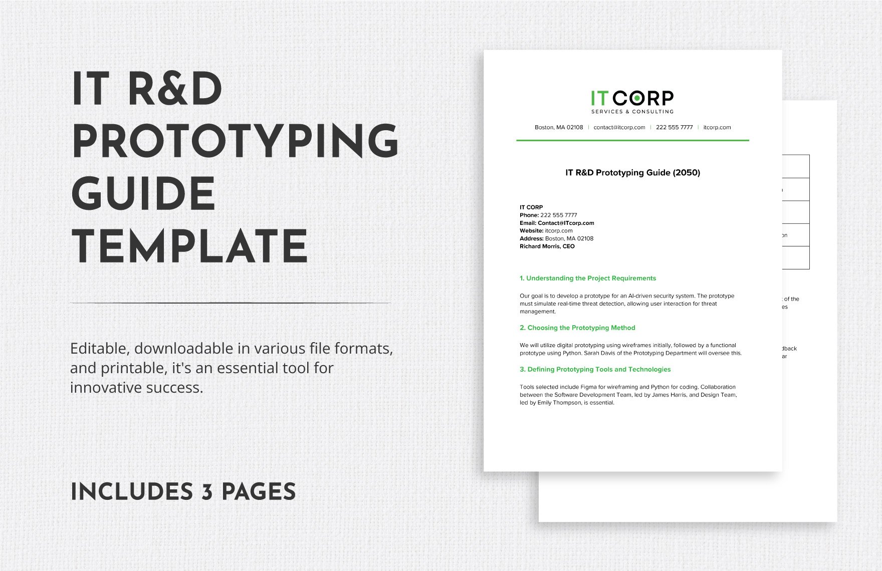 IT R&D Prototyping Guide Template in Word, Google Docs, PDF