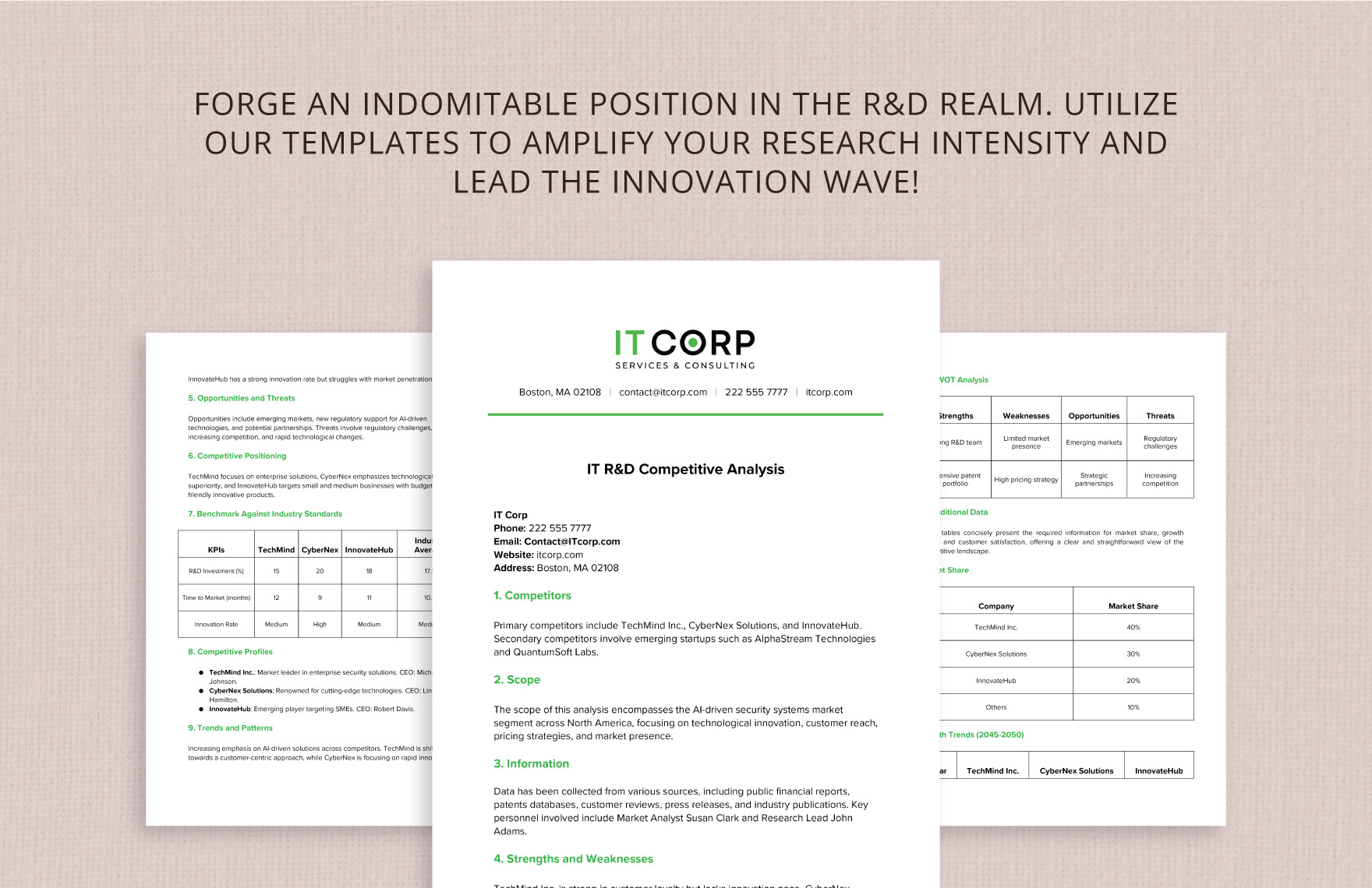 IT R&D Competitive Analysis Template