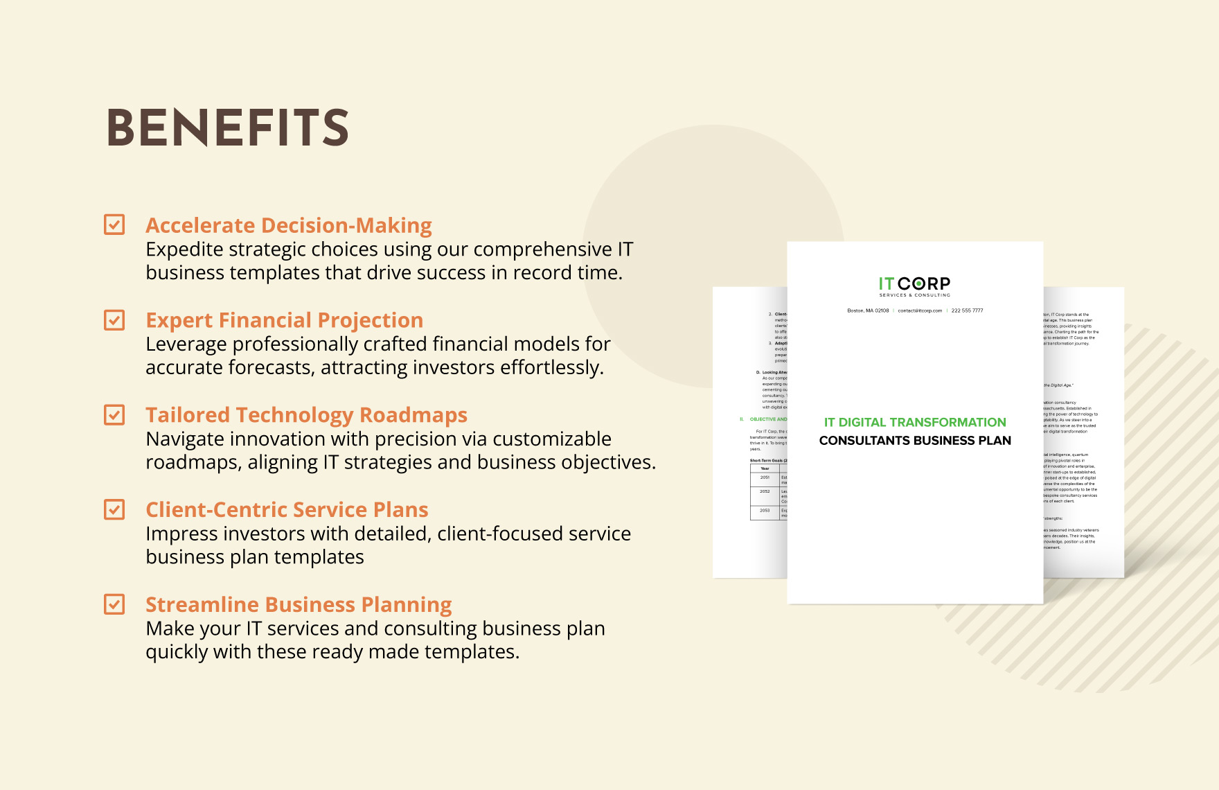 IT Digital Transformation Consultants Business Plan Template